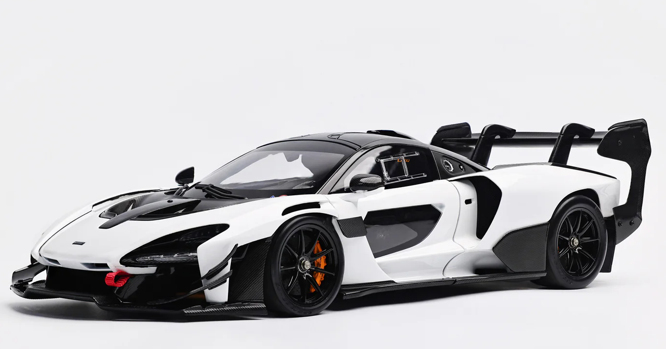 LCD Models McLaren Senna GTR 1/18 Scale model diecast car white colour