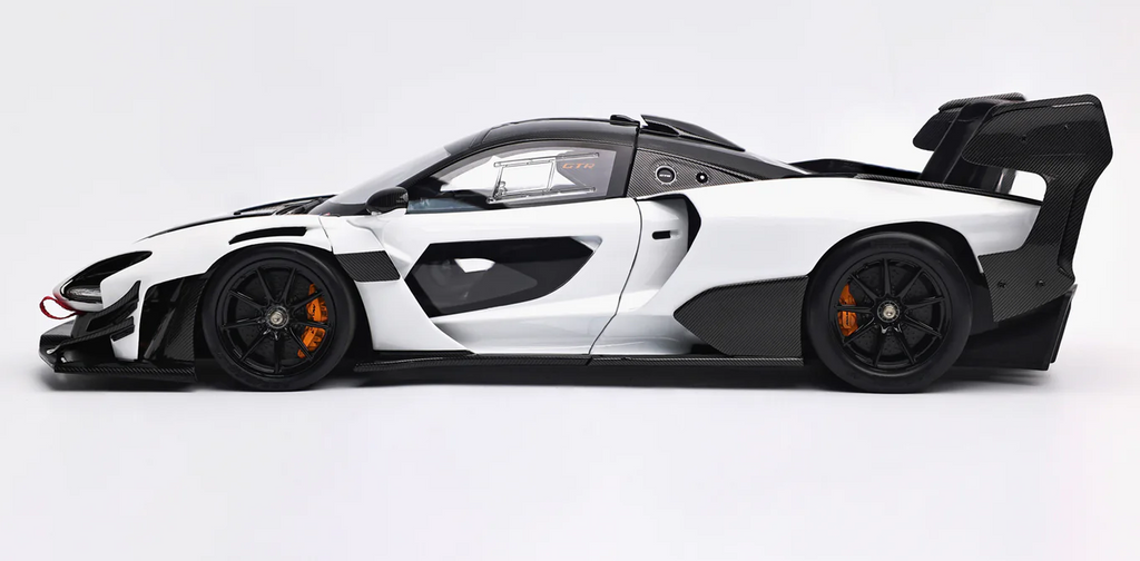 LCD Models McLaren Senna GTR 1/18 Scale model diecast car white colour