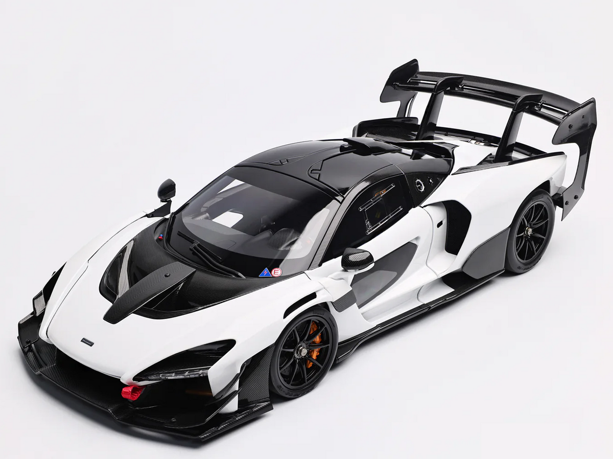 LCD Models McLaren Senna GTR 1/18 Scale model diecast car white colour ...