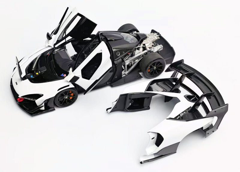 LCD Models McLaren Senna GTR 1/18 Scale model diecast car white colour
