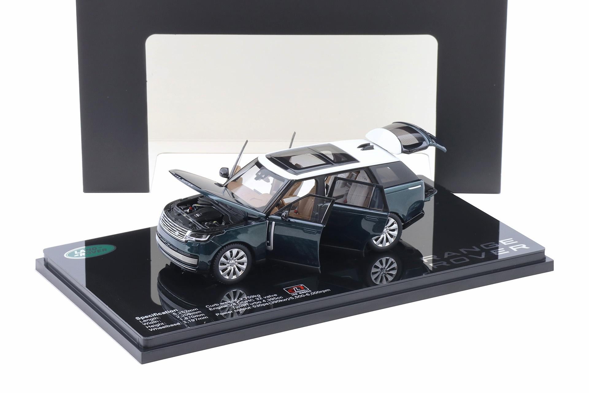 LCD Models Land Rover Range Rover SV SERENITY 1/43 scale model diecast car green and white top colour