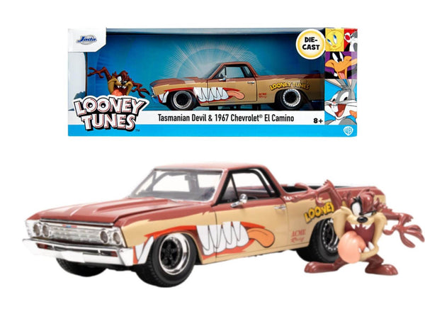 Looney Tunes Tasmanian Devil and 1967 Chevrolet El Camino - Hollywood Rides- 1/24 by Jada