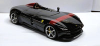 Ferrari Monza SP1 Black with Red Stripes 1/24 Diecast Model Car by Bburago