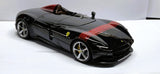 Ferrari Monza SP1 Black with Red Stripes 1/24 Diecast Model Car by Bburago