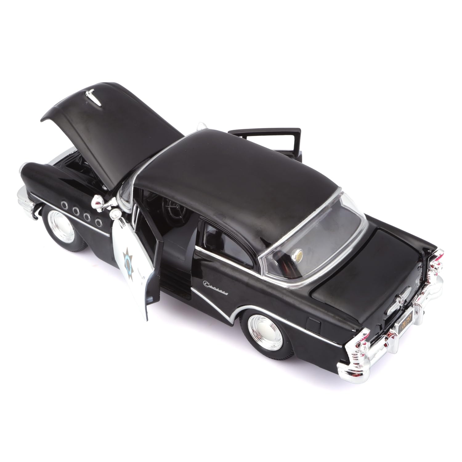 Maisto 1955 Buick Century 1/24 white black in acrylic case