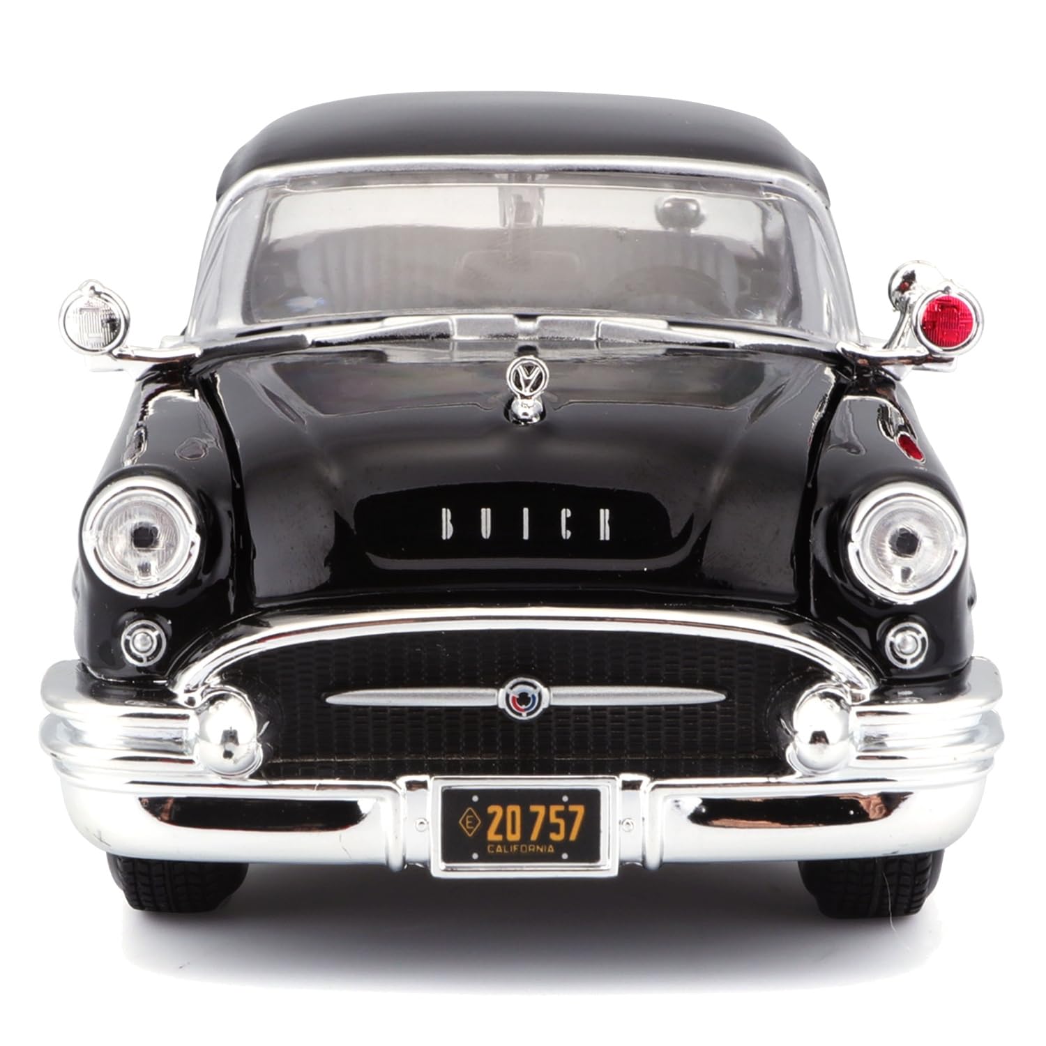 Maisto 1955 Buick Century 1/24 white black in acrylic case
