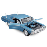 Maisto 1964 Chevrolet Impala 1/24 Blue in acrylic case