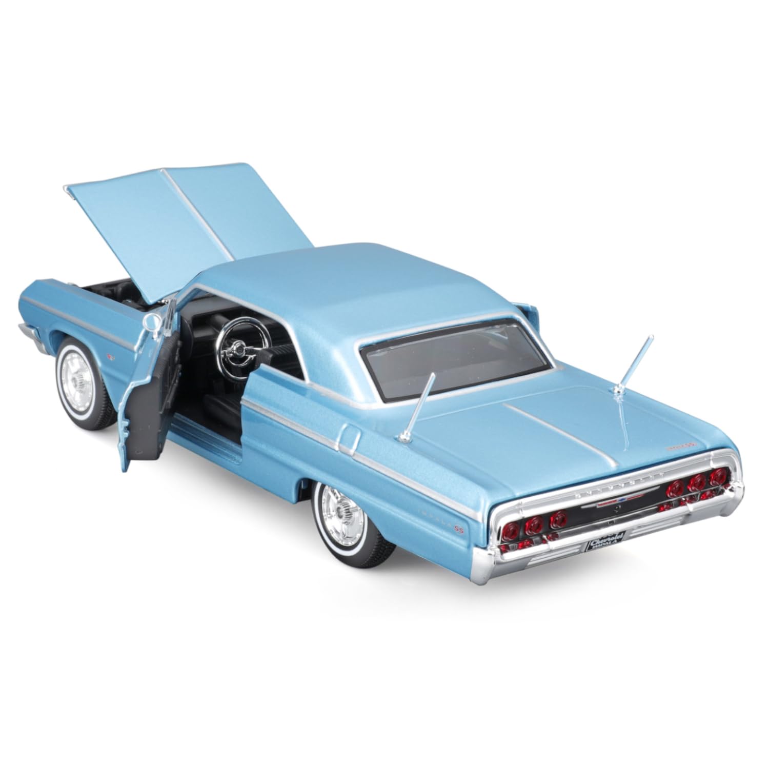 Maisto 1964 Chevrolet Impala 1/24 Blue in acrylic case
