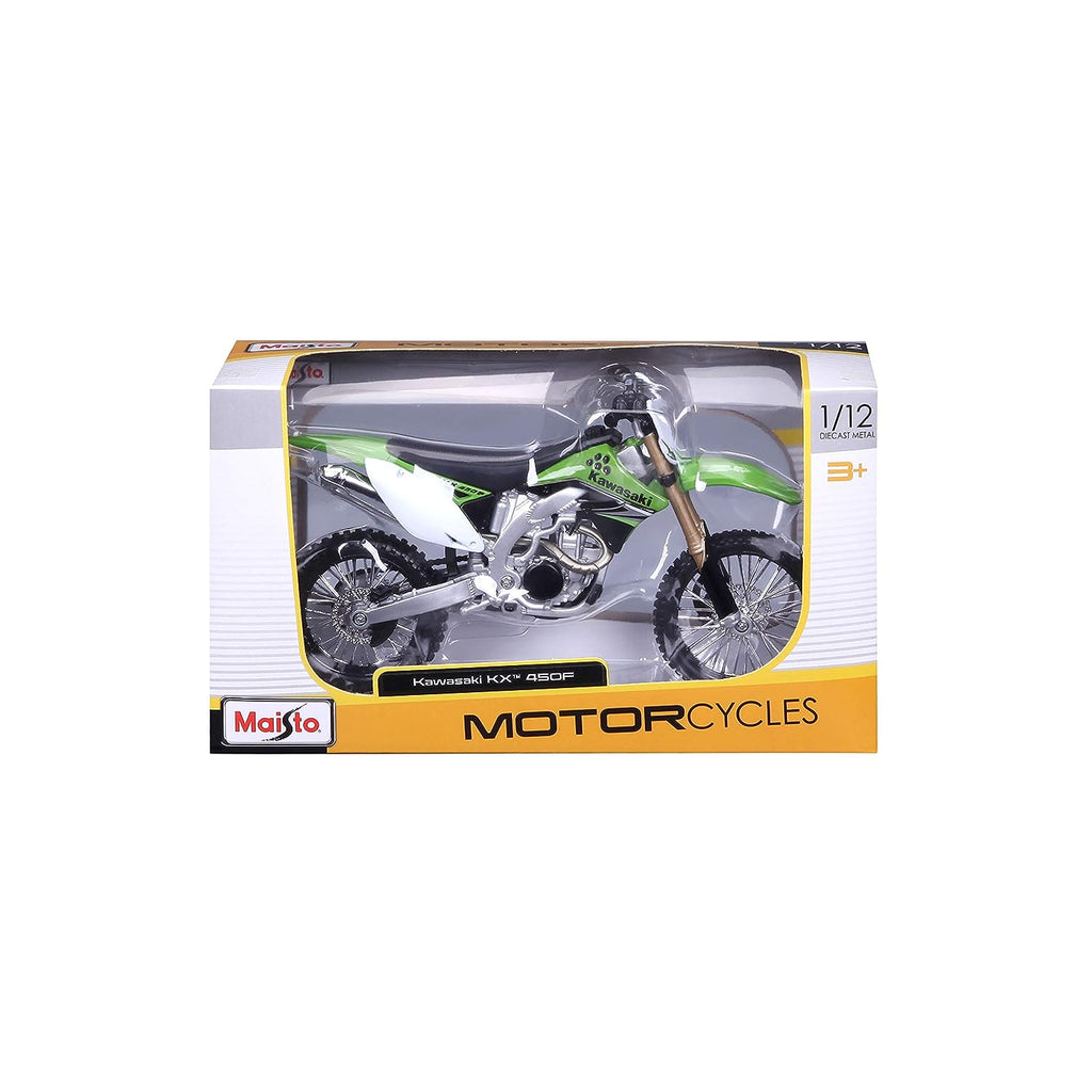Maisto Kawasaki KX 450F Diecast Miniature Bike 1/12