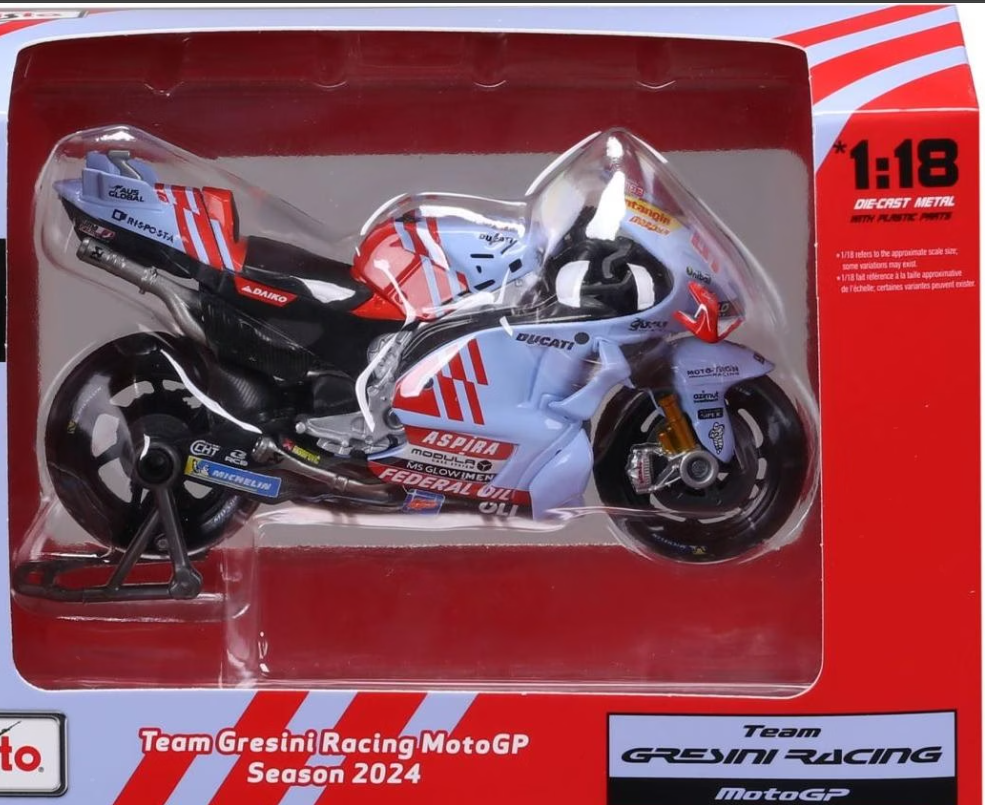 Maisto MotoGP Ducati Gresini Racing 2024 GP no. 93 Marc Márquez No 93 - 1/18