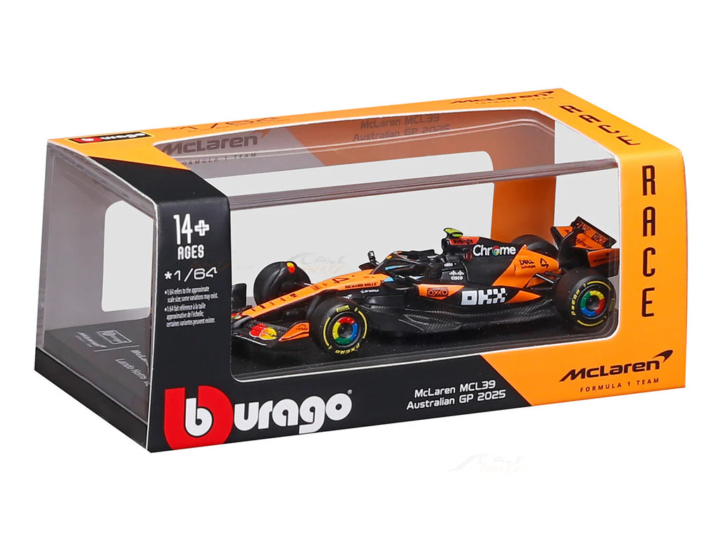 Bburago F1 MCLAREN MCL39 2025 Lando Norris -Australia GP 1/64 Scale Model car
