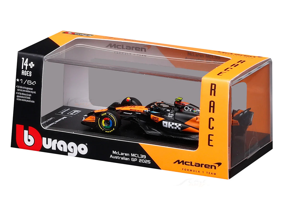 Bburago F1 MCLAREN MCL39 2025 Lando Norris -Australia GP 1/64 Scale Model car