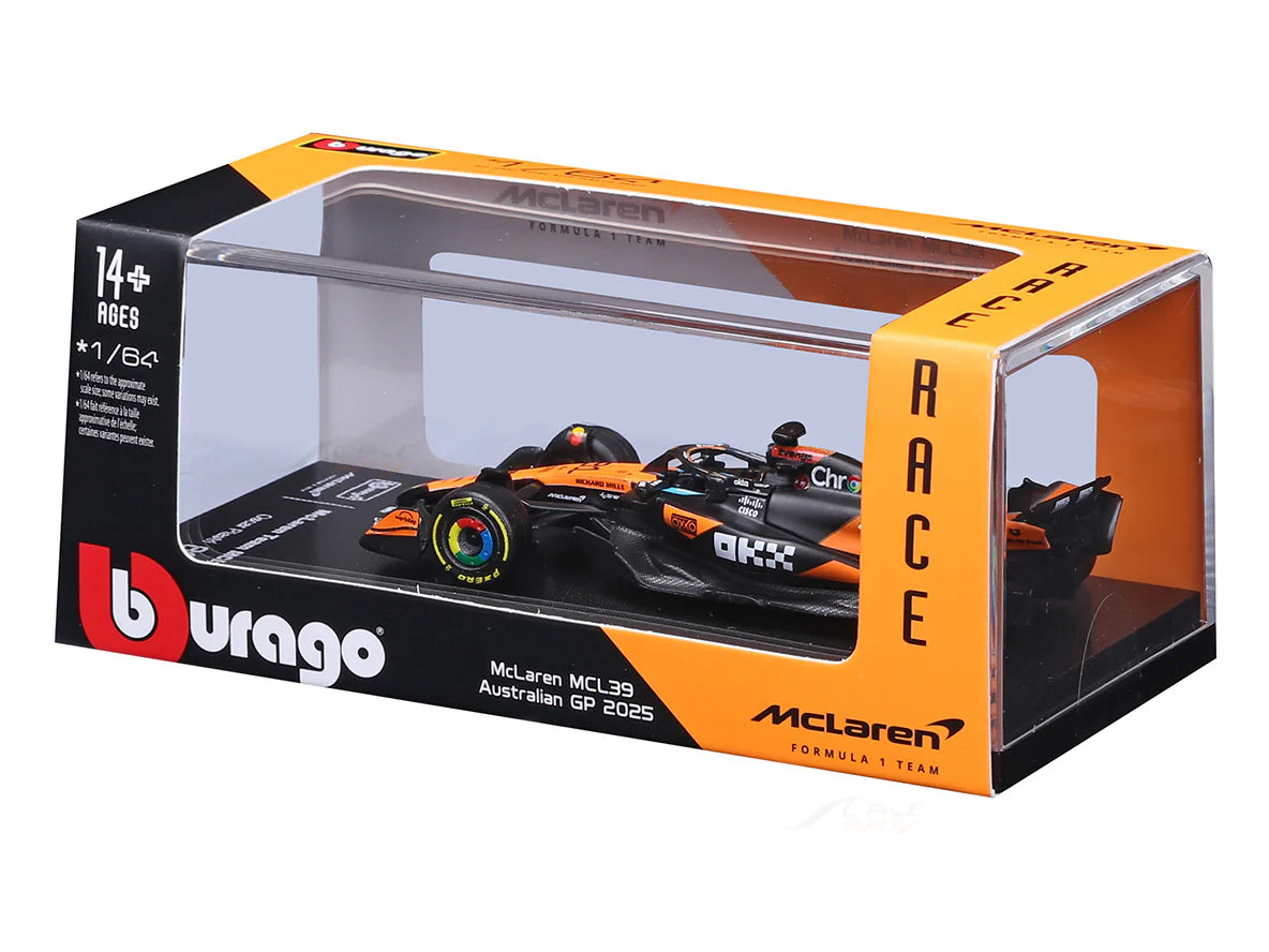 Bburago F1 MCLAREN MCL39 2025 Oscar Piastri -Australia GP 1/64 Scale Model car