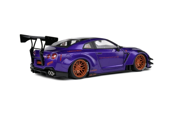 Solido Nissan GT-R 25 with Libert Walk Body Kit 2.0 - 2022 - Purple Diecast Car 1/18