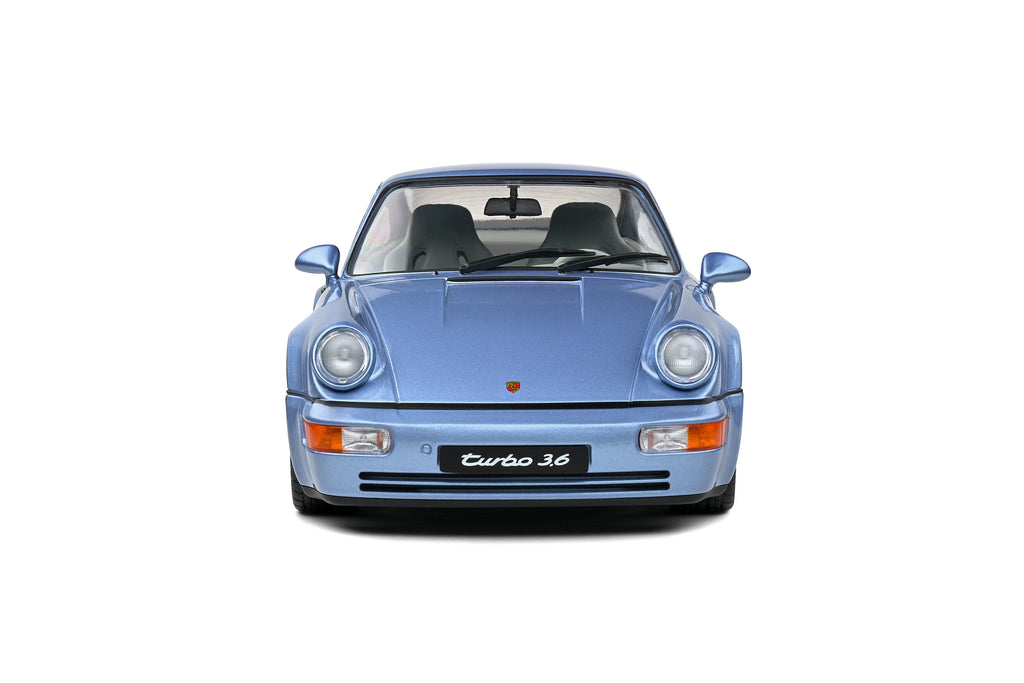 Solido PORSCHE 911 -964 - 1990 - Turbo Blue Diecast Car 1/18