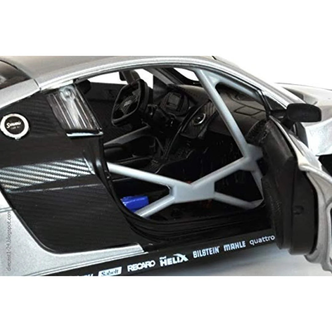 Rastar Audi R8 Silver diecast car 1/24 scale