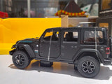 Rastar Jeep Wrangler Rubicon 4xe Black diecast car 1/24 scale