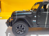 Rastar Jeep Wrangler Rubicon 4xe Black diecast car 1/24 scale