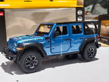 Rastar Jeep Wrangler Rubicon 4xe Blue diecast car 1/24 scale