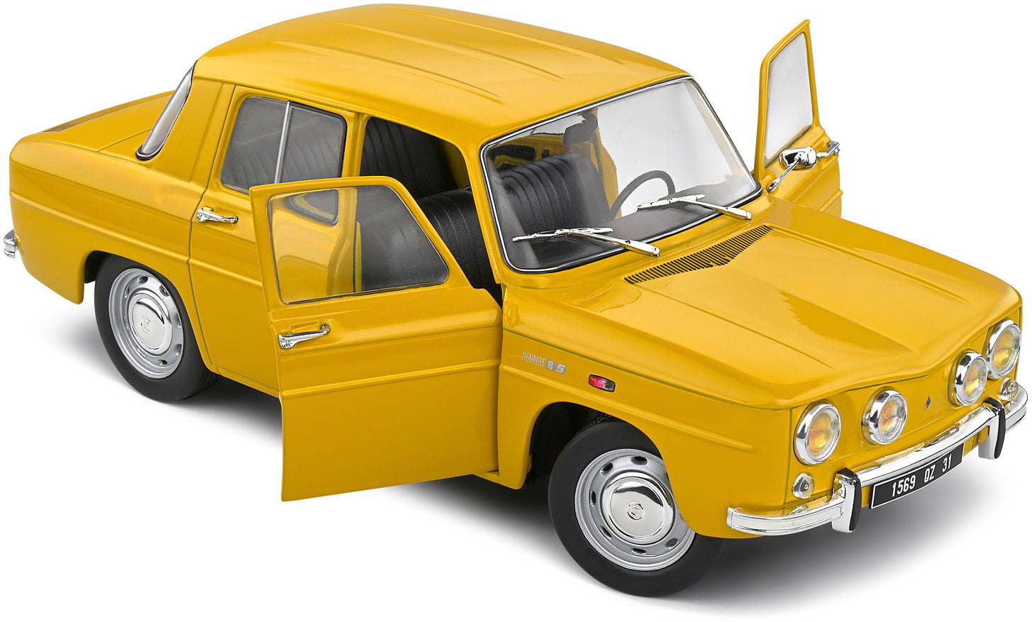 Solido Renault 8 S - 1968 - Yellow Diecast Car 1/18