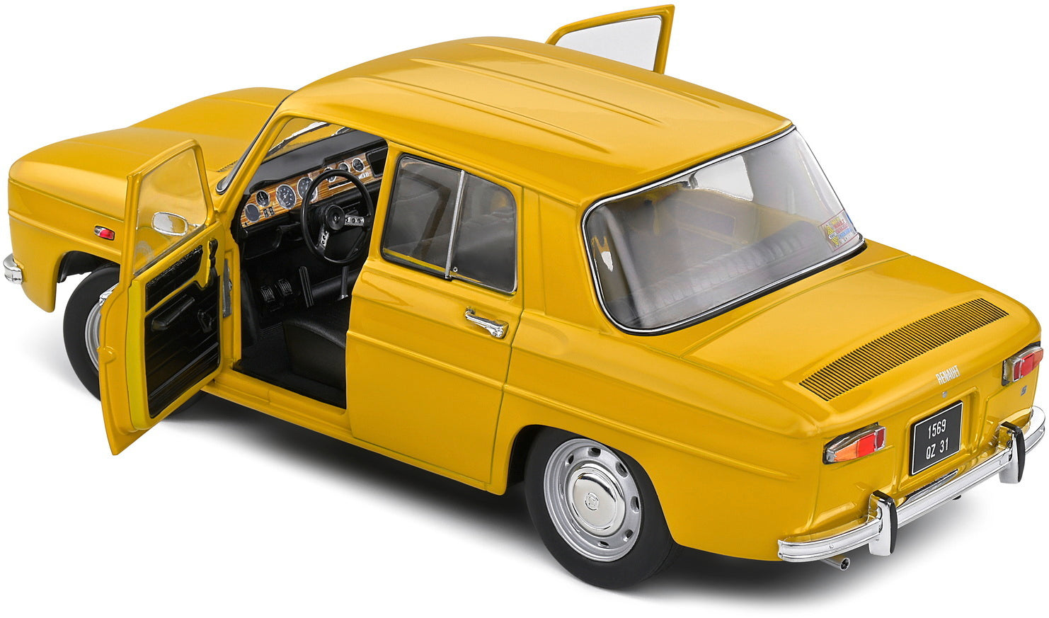 Solido Renault 8 S - 1968 - Yellow Diecast Car 1/18