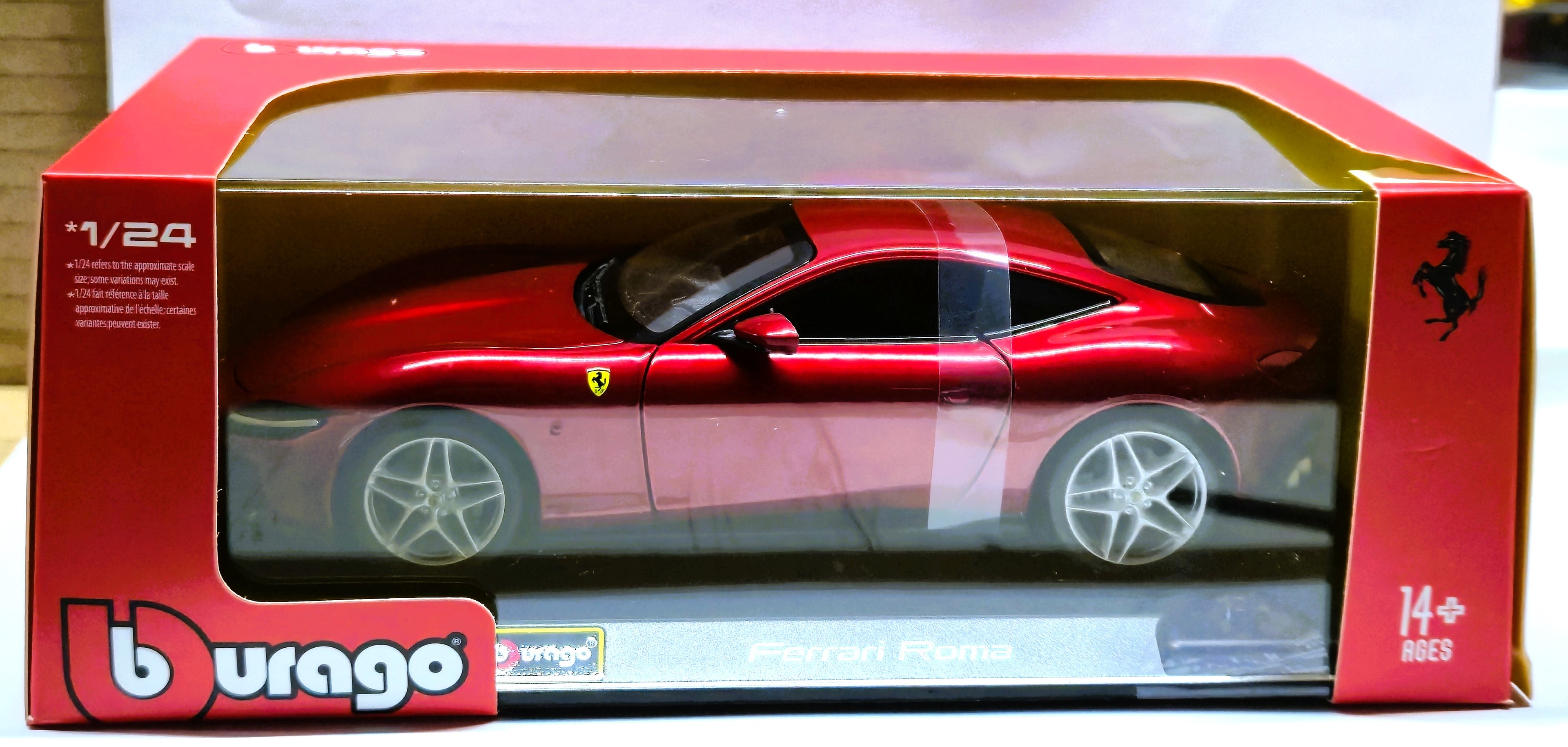 Ferrari Roma Dark Red 1/24 Diecast Model Car by Bburago