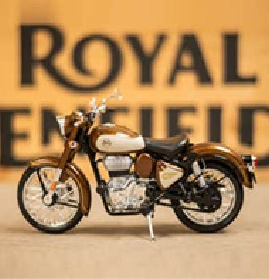 Royal Enfield Classic 350 Medallion Bronze Metal Diecast Bike scale 1/12 by Maisto