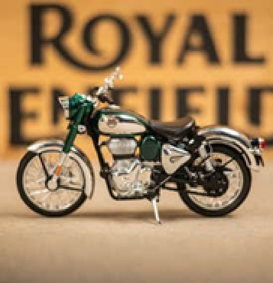 Royal Enfield Classic 350 Emerald Green Metal Diecast Bike scale 1/12 by Maisto