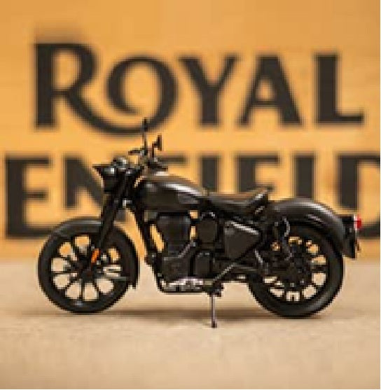 Royal Enfield Classic 350 new Stealth Black Metal Diecast Bike scale 1/12 by Maisto