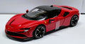 Ferrari SF 90 Stradale Red Black 1/24 Diecast Model Car by Bburago