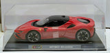 Ferrari SF90 Stradale Red Black 1/24 Diecast Model Car by Bburago