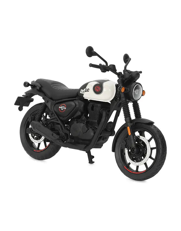 Royal Enfield Hunter 350 Tokyo Black Metal Diecast Bike scale 1/12 by Maisto