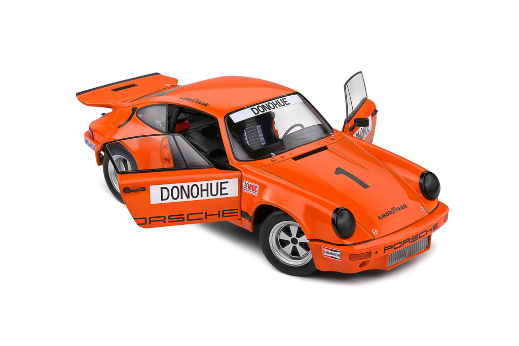 Solido 1974 Porsche 911 Racing car Iroc Orange no 1 DONOHUE IROC DAYTONA 1/18 scale diecast model car