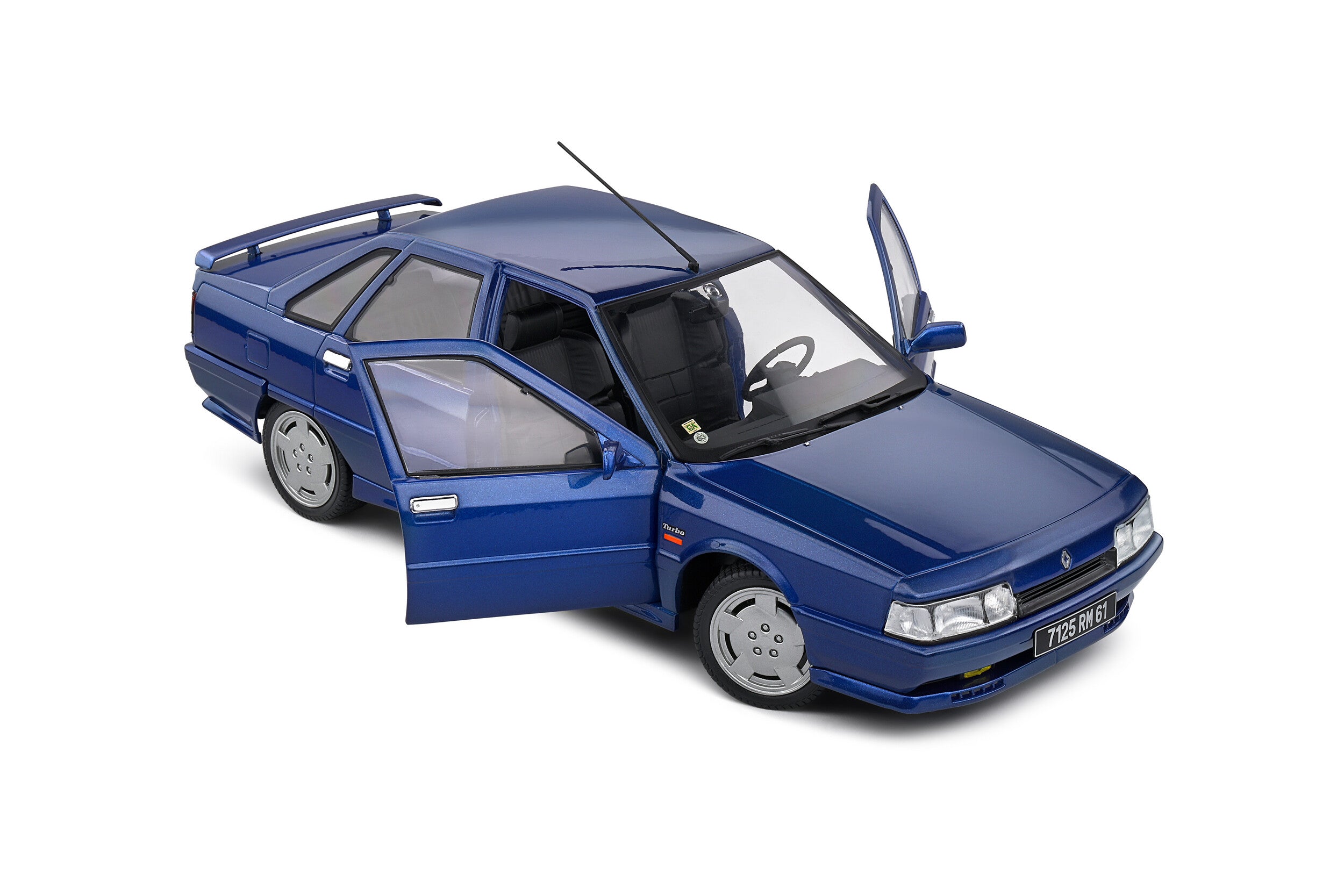 Renault 21 Turbo ミニカー 青色 7125 RM 61 Solido 1988 Renault 21 MK 1 Turbo Blue 1/18 scale diecast model