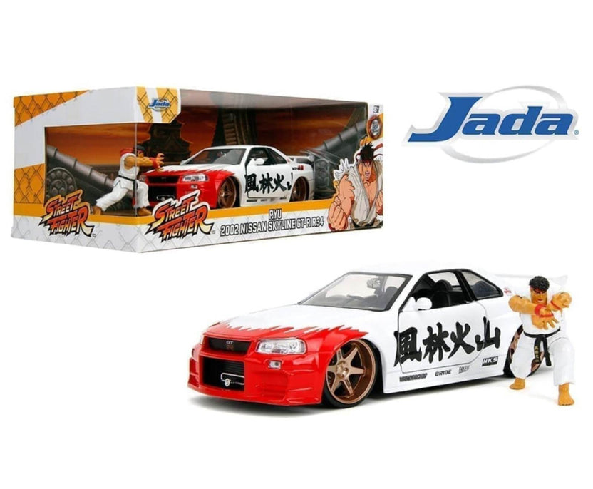Jada Street Fighter Hollywood Rides 2002 Nissan Skyline GT-R R-34 Die ...