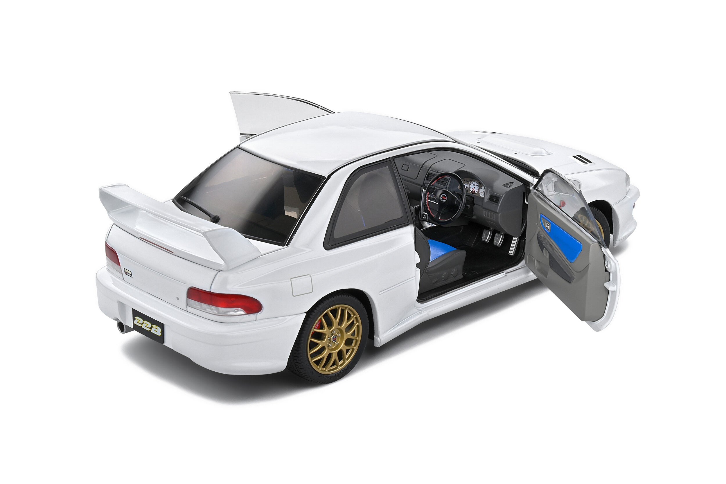 Solido Subaru Impreza 22B - 1998 - White Diecast Car 1/18