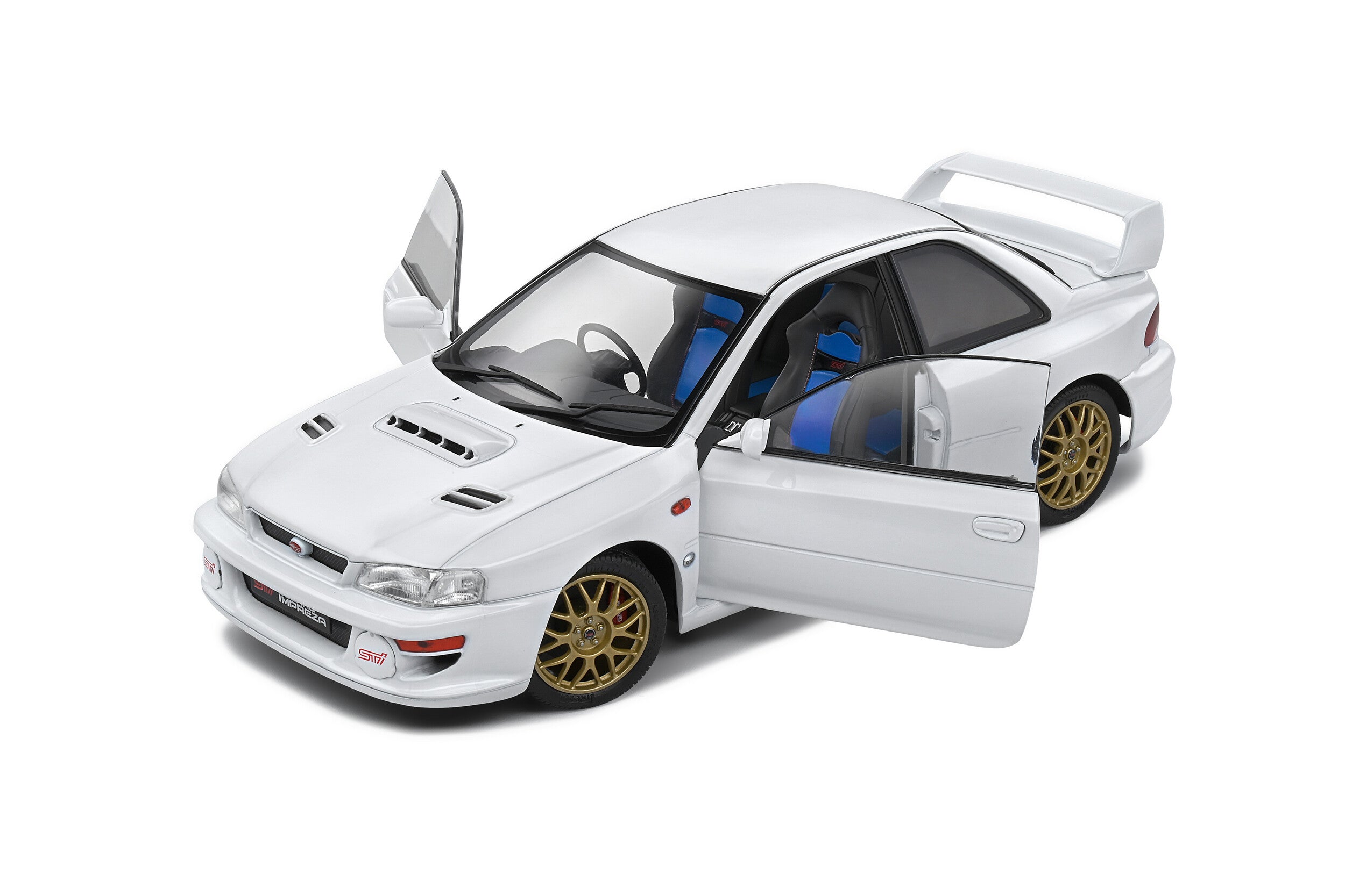 Solido Subaru Impreza 22B - 1998 - White Diecast Car 1/18