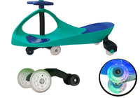 Brunte Kids Rideon Swing Car Magic car with LED wheels Green blue