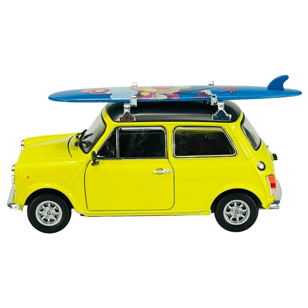 Welly MINI COOPER 1300 (With Surfboard) yellow diecast car 1/24 scale