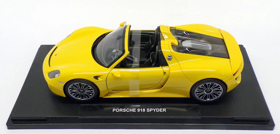 Welly Porsche 918 spyder yellow diecast car 1/24 scale