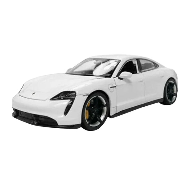 Welly Porsche Taycan Turbo S White diecast car 1/24 scale