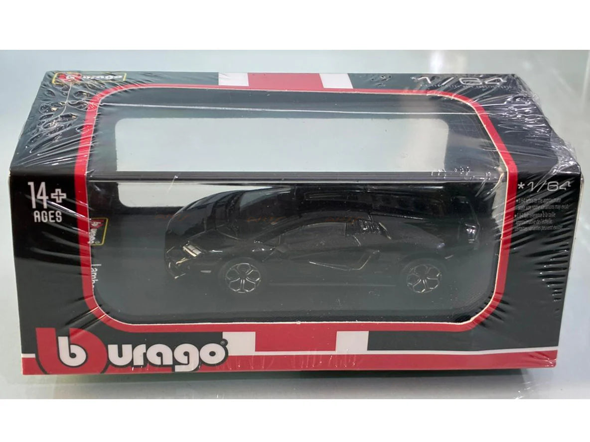 Bburago Lamborghini Countach LPI 800-4 black 1/64 Scale Model diecast car with display case