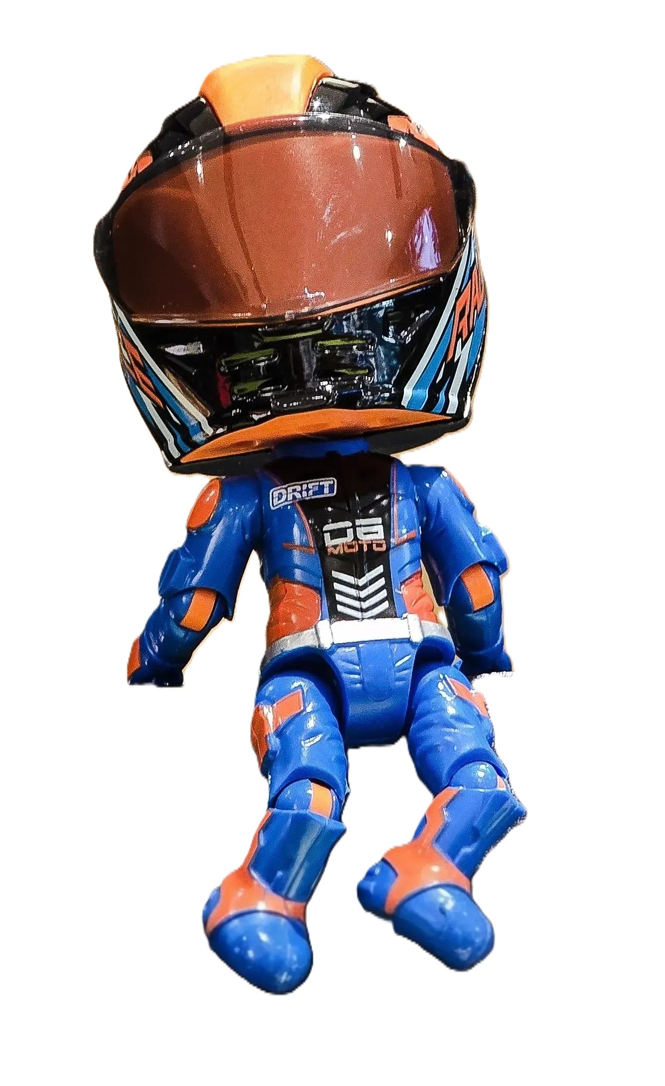 Metal Diecast Miniature Biker Blue