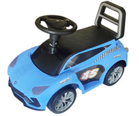 Brunte Ride on Car for Kids with Music and Horn Steering, Push Car for Baby with Backrest, Under Seat Storage Ride on for Kids 1 to 3 Years Blue