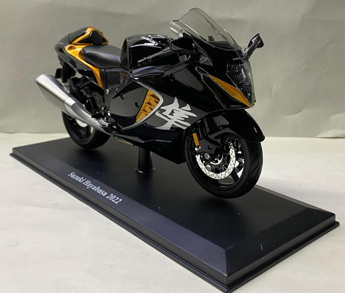 Risopen Modèle Moto Suzuki Hayabusa 1:12 - Miniature Métal Noir Réaliste - Idéal Collection Et Cadeau