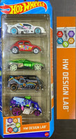 Hot Wheels Cars Set HW Design Lab series cars pack of five
