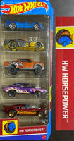 Hot Wheels Cars Set HW Horsepower series cars pack of five