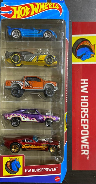 Hot Wheels Cars Set HW Horsepower series cars pack of five