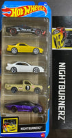 Hot Wheels Cars Set Night Burnerz series cars pack of five