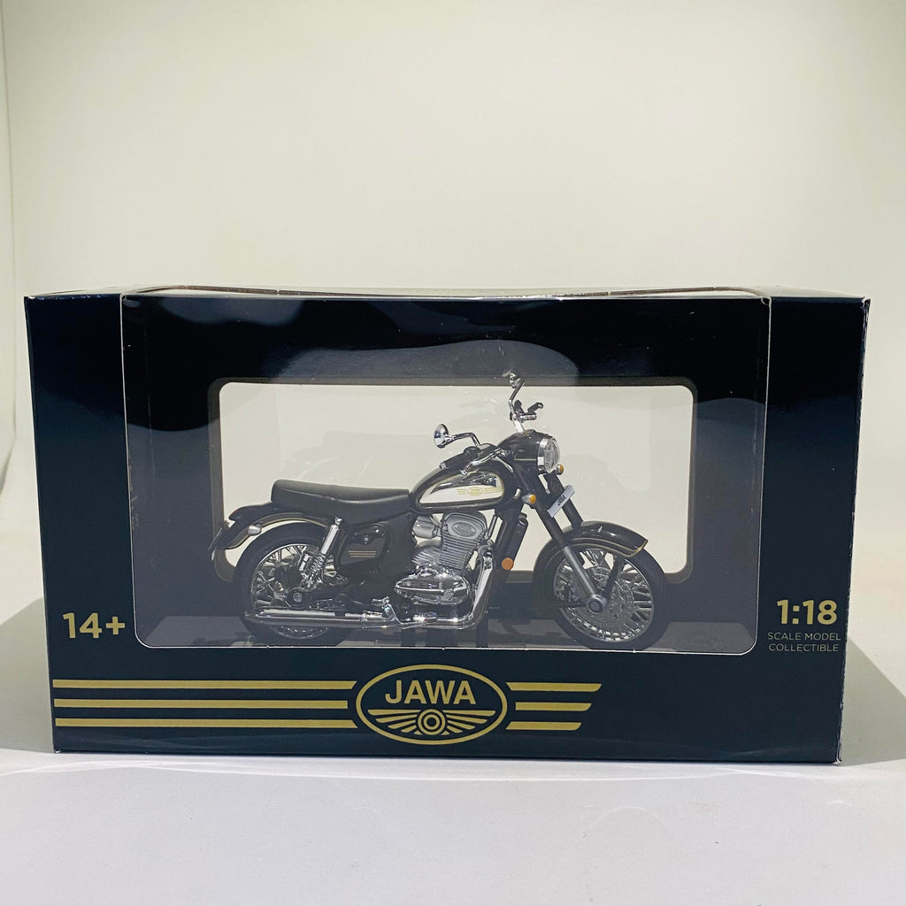 Jawa Classic 300 Black Chrome scale miniature model bike 1/18